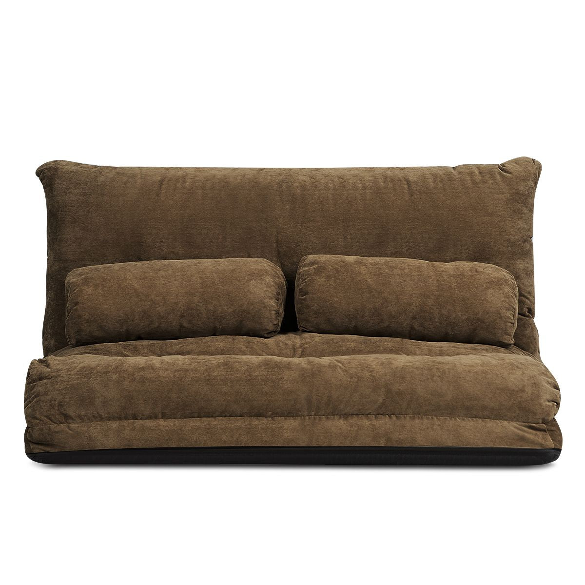 Canapé Convertible 2 Places Réglables À 6 Positions 90-180° Avec 2 Oreillers En Velours Côtelé Pour Salon Chambre Beige/Bleu/Café/Gris