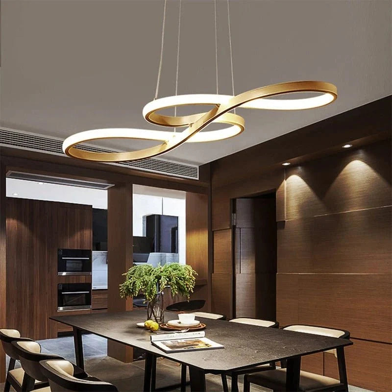 Hanglamp LED Ringen Dimbaar Afstandsbediening Aluminium Eetkamer Woonkamer Modern